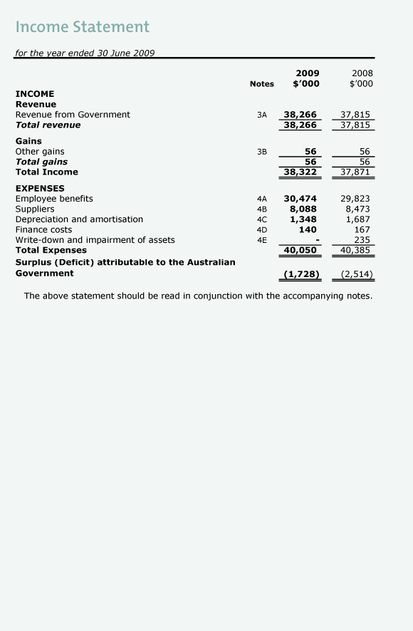 Image: Financial Statements - Income Statement