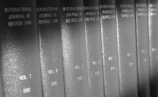 Photo: Volumes of the International Journal of Refugee Law