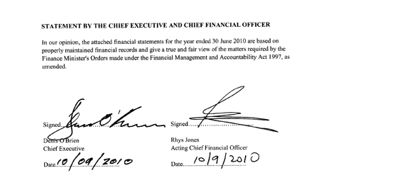 Image: Financial Statements - Statement on financial statements 